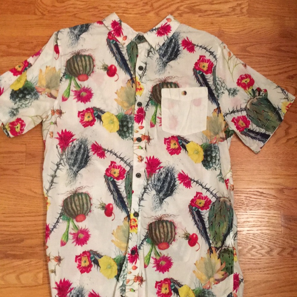 Modern Amusement Short Sleeve Button Up